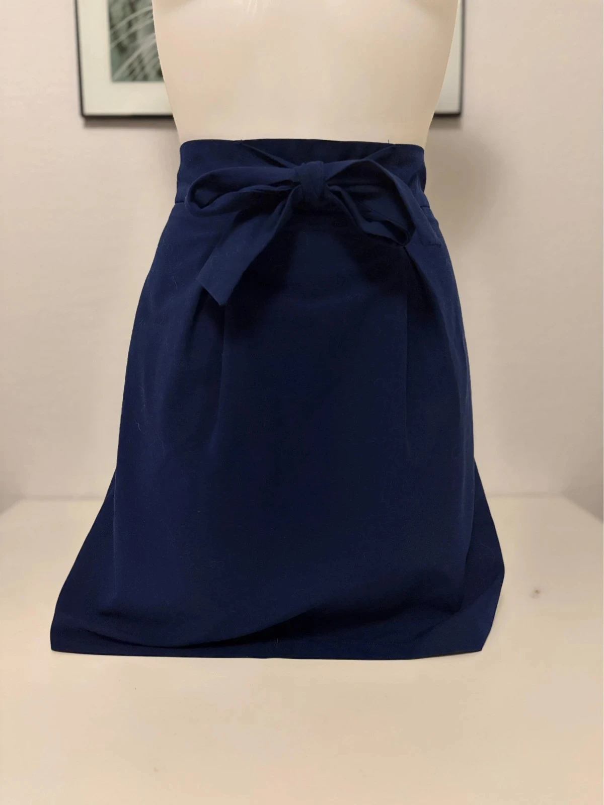 ☀️ Jupe portefeuille bleu marine Faither & Sons – Taille 40 – photo 2
